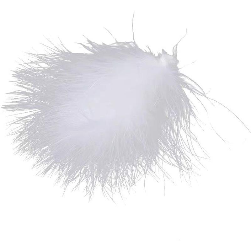 Feather Headdress Hair Clip - Cute Fairy Fur Hanfu Accessory for Girls