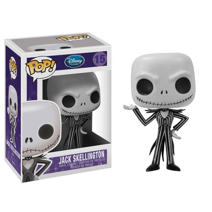 Figurky - Funko Pop! - Ukradené Vánoce Tima Burtona - Jack Skellington - Černá a šedá - 10 cm