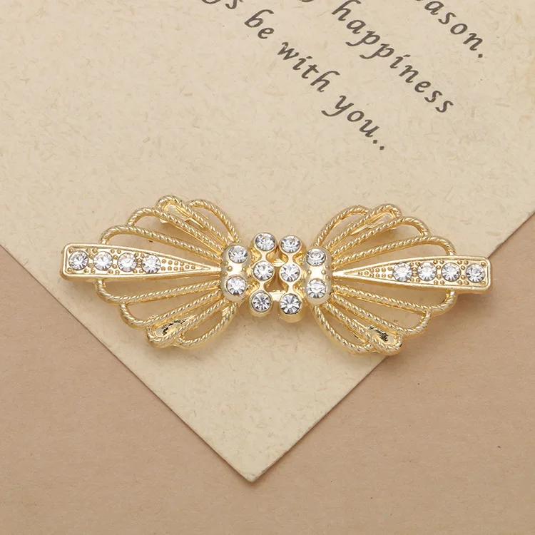 1 Pair Connectors Clasps Rhinestone Buckle Metal Button Waist Extender Hooks Eyes Clasps Fastener for Clothes