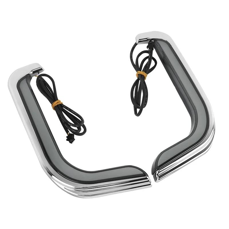 Motorcycle LED Running Lamp Fairing Lower Grills Turn Signal Light For Harley Touring Street Electra Glide Road Glide 1996-2013