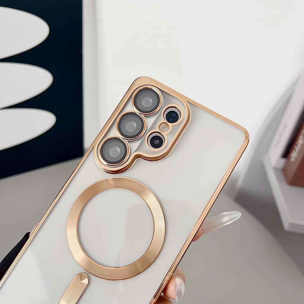 Luxus Klarbeschichtung Für Magsafe Kabelloses Ladecase Für Samsung S26 S25 S24 S23 S22 S21 S20 FE Ultra Plus Note20 10 Weiche Hülle