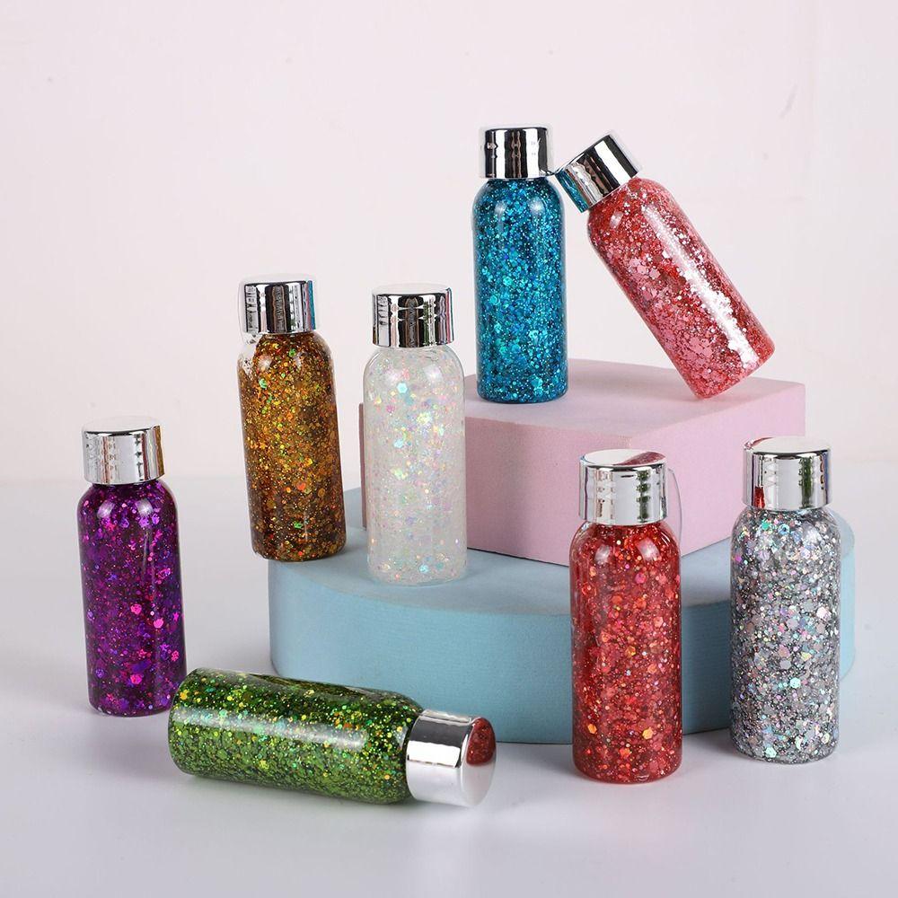 Gel, Sequins Face & Body Glitters Nail Hair Face Body Decoration Art Sequins Gel  Hair Decoration