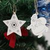 DIY Gifts Drop Pendant Christmas Tree Decoration Santa/Elk/Angel Wooden Ornaments  Xmas Hanging