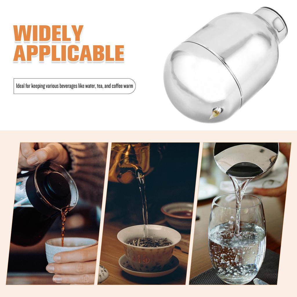 Universal Vacuum Insulated Glass Lined Thermal Kettle for Hot Cold Beverages Home Office Use Small Diameter Clear Water Bottle