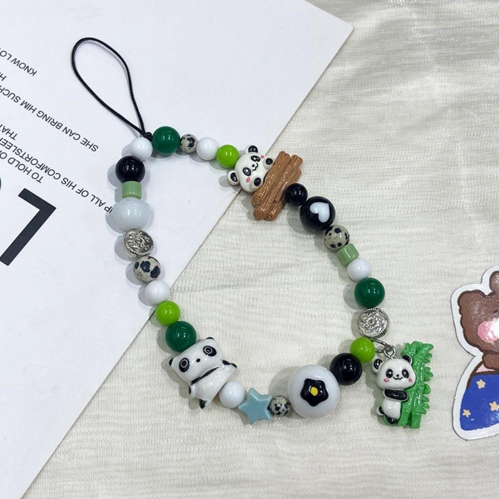 

Cartoon Panda Dog Island Resin Phone Chain Cute Handmade Beaded CCD Anti Loss Rope Pendant