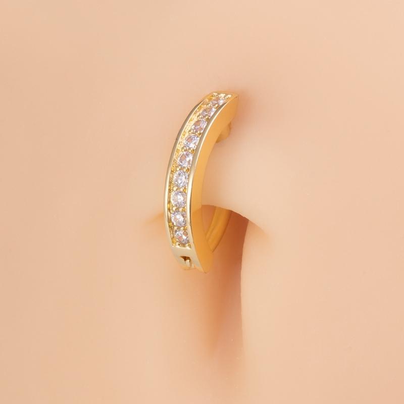 Bauchnabelring Schlichtes Design Bauchnabel Bauchpiercing Schmuck Edelstahl Material Körperschmuck für Frau Mädchen