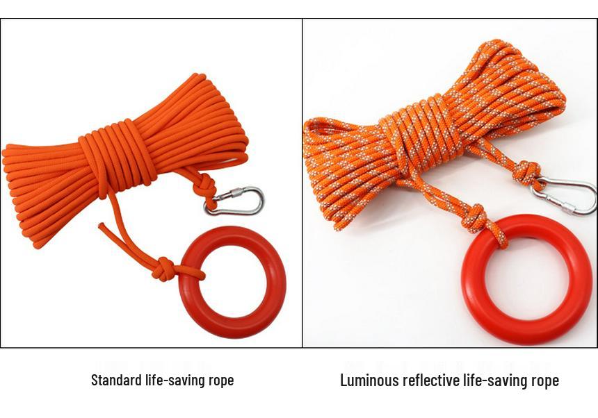 Reflective Water Rescue Rope with Bag: Floating Ring, Luminous Safety Line, Throwing Guide Rope