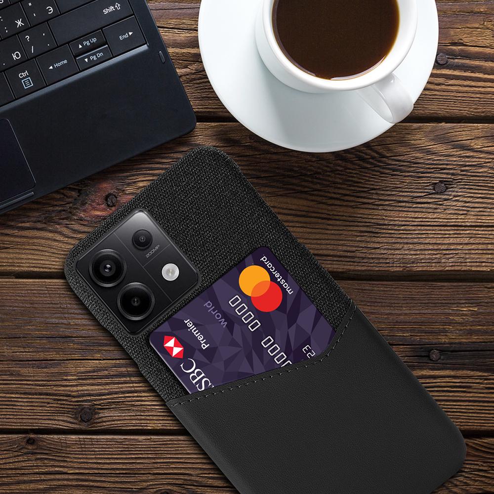 For Xiaomi Redmi Note 13 Pro 5G/Poco X6 5G Case Cloth+PU Leather+PC Phone Protective Cover with Card Slot