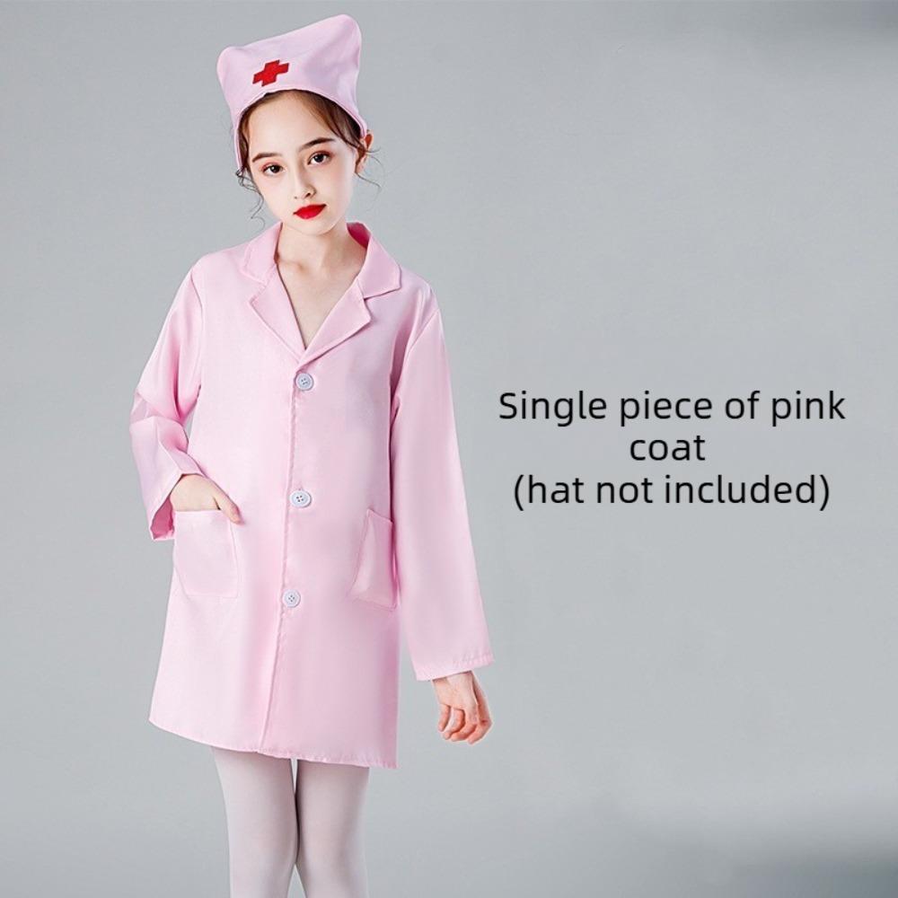 Costume Docteur Infirmière Garçons Filles Blouse de Laboratoire Enfant Déguisement Jeu de Rôle