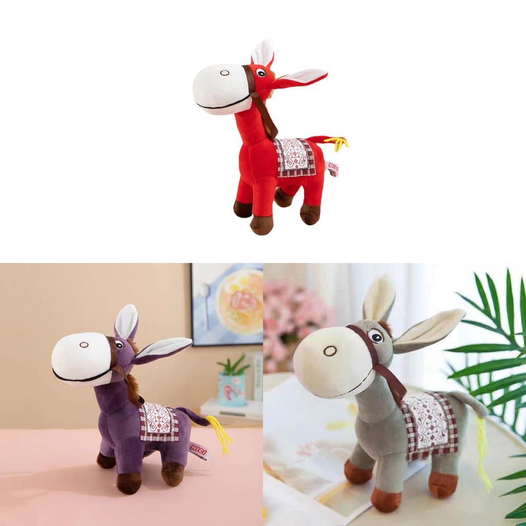 Plush Animal Toy Donkey Cartoon Soft Stuffed Doll Kids Gift For Childrens Day