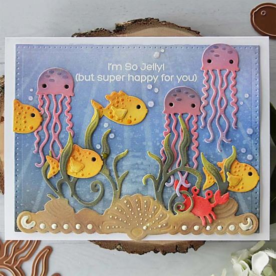Jellyfish Octopus Crab Metal Cutting Dies DIY Scrapbooking Paper Cards Stencil