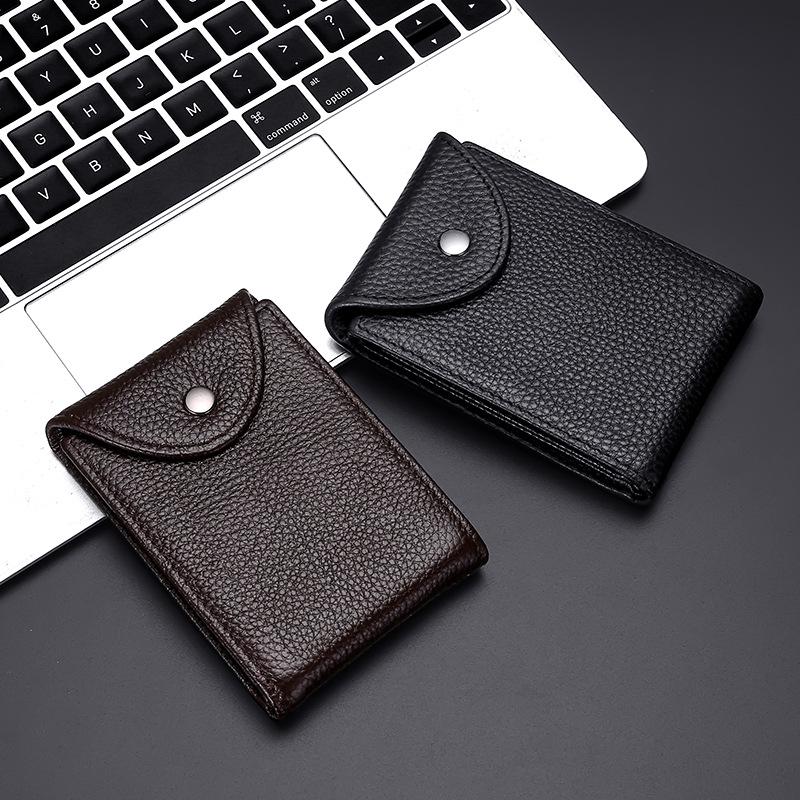 Genuine Leather Bi-Fold Wallet & Multifunctional Driver's License Holder with ID Slots & Card Sleeves