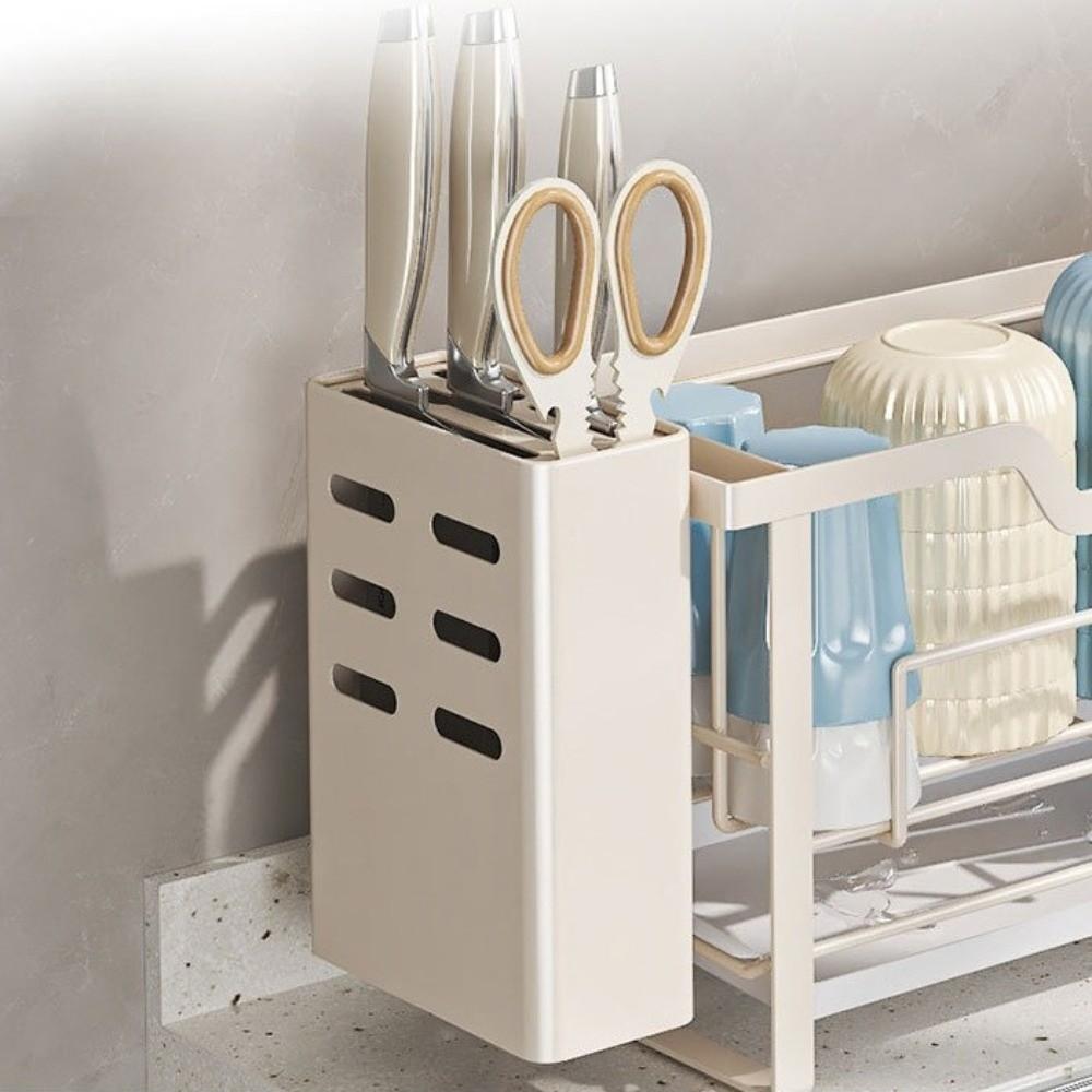 Stainless Steel Sink Drain Basket Multi-functional with Drain Tray Dishwashing Rack Space Saving Kitchen Storage Organizer