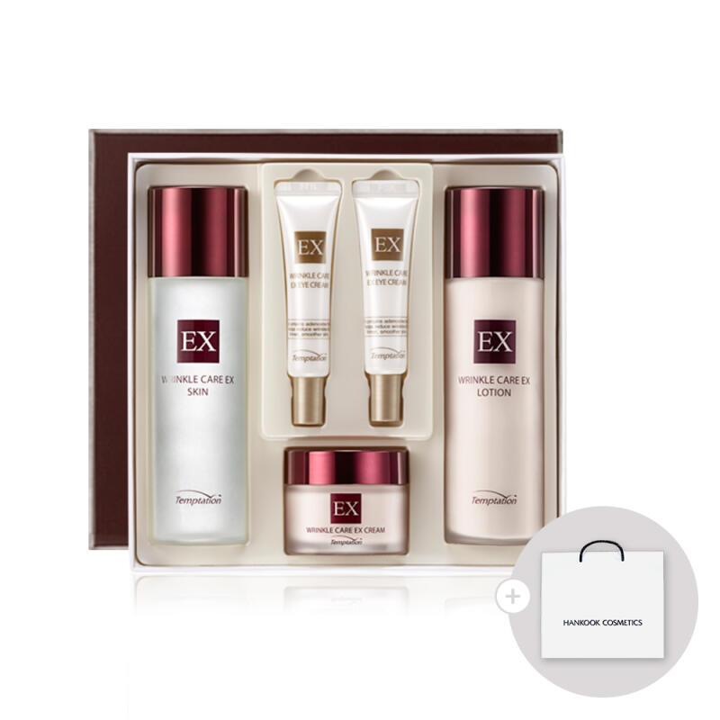 Korean cosmetics TEMPTATION Wrinkle Care EX Basic Set + Shopping Bag