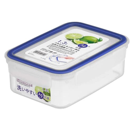 Iwasaki Industrial Lastroware Easy Care Storage Container, Microwave-Safe, Airtight, Heat-Resistant, Large Capacity, 1.3L, Made In Japan, A-2174 BN
