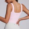 CRZ YOGA Stretchy Square Neck Cropped Tank Top with Asian Pink Size XS Women's Quick-Drying Cups, Butterluxe, Fit, Peony,