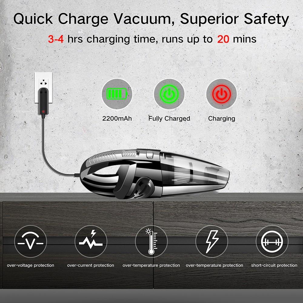 3500PA Mini Rechargeable Cordless Handheld Hand Vacuum Cleaner Car Home New