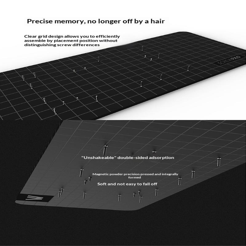 Magnetic Mat for Screws Memory Plate, for Electric Magnetic Screws 1Fs 1P+ 1F+ Kits with Stickers