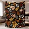 2026 Latest Flannel Blanket 1pc, Animal Print Faux Fur Pattern, Reversible Polyester Throw Blanket, 200250g, AllSeason, Contemporary Style, Cartoon Th