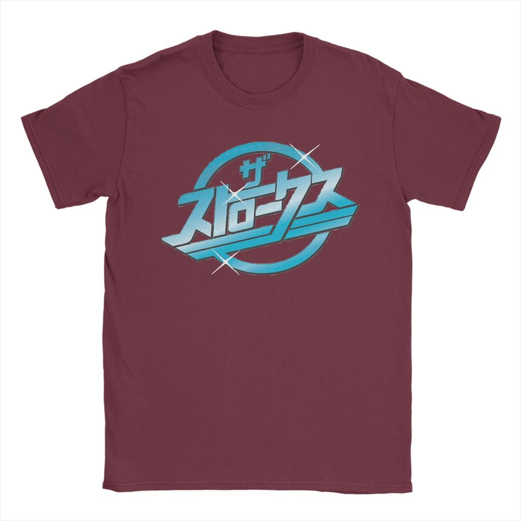The Strokes Band T Shirts for Men Pure Cotton Funny TShirts Round Neck Tees Short Sleeve Clothing Printing
