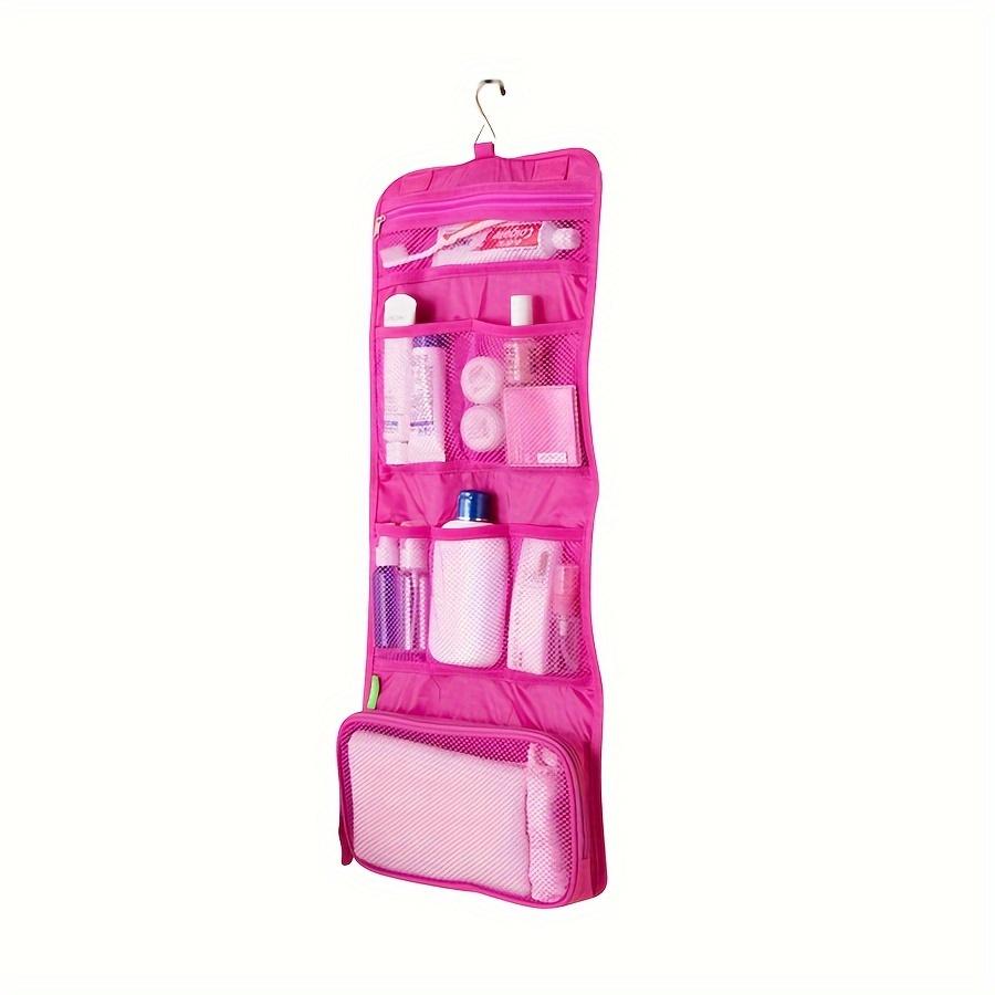 Hanging Toiletry Bag Large Capacity Travel Organizer with Multi Compartment for Cosmetics Foldable Unisex Unscented Storage Pouch for Outdoor Trips