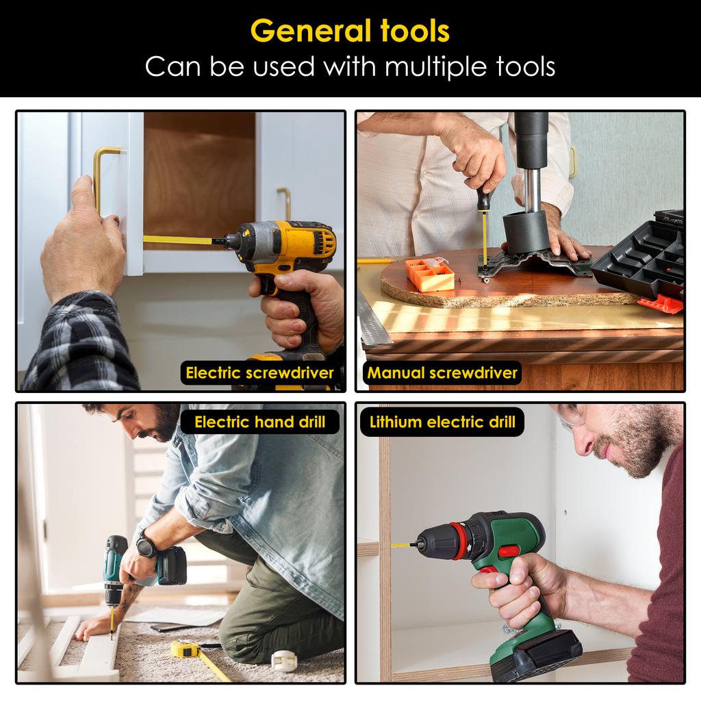 12Pcs Screwdriver Bit Set Magnetic Long Torx Bit Set with 1/4 Inches Hex Shank for Electric and Manual Screwdriver