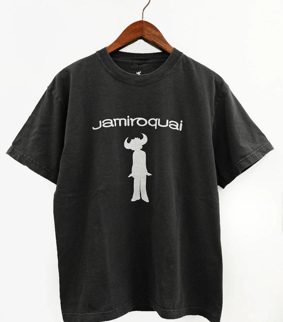Jamiroquai Band Graphic REPRINT T-shirt Vintage High Street Sports T Shirts Rock Y2k Top Vintage Print Cotton Casual Tee Unisex