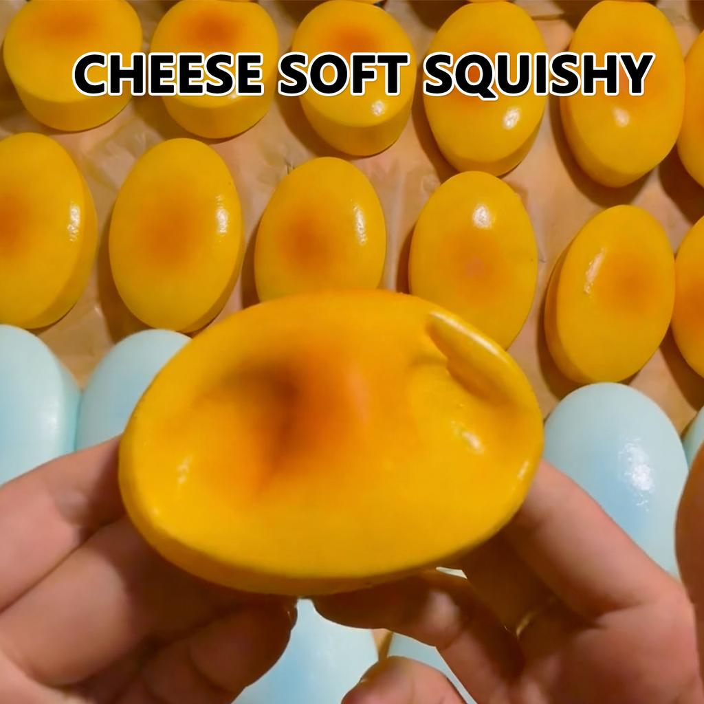 Käsekuchen Brot Squishy Stressabbau Spielzeug - Langsam aufsteigendes weiches Quetsch Sensorisches Fidget Spielzeug für Angst ADHS Autismus Erwachsene