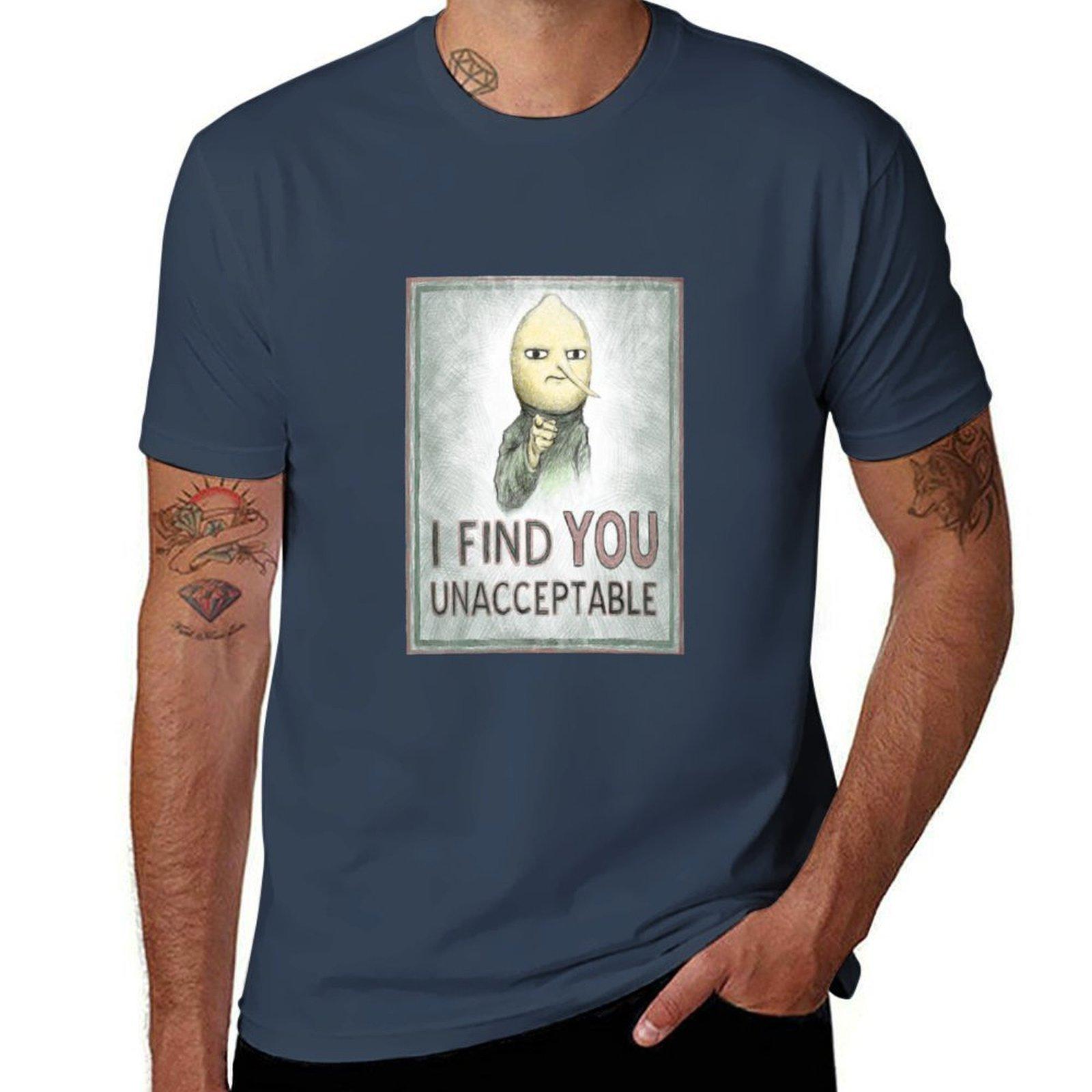 I Find You Unacceptable T-Shirt t shirts for man slim fit t shirt man designer T-Shirt S