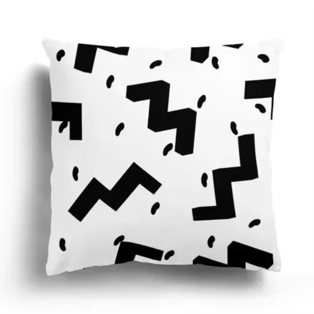 - Einfacher geometrischer Druck Kissenbezug Heimdekoration Schlafzimmer Wohnzimmer Sofa Kissenbezug x xZoll