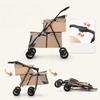 Portable Double Layer Pet Cart Lightweight Foldable Dog Cat Bags Small Pet Outdoor Cart Breathable Pet Dog Carriers Supplies