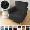 Elastic Tub Chair Covers Super Soft Velvet Club Chairs Slipcovers Solid Color Single Armchair Cover for Banquet Hotel Home
