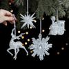 Christmas Tree Decoration Pendant Acrylic Transparent Snowflake Reindeer Pendant Family Party Christmas Atmosphere Decoration