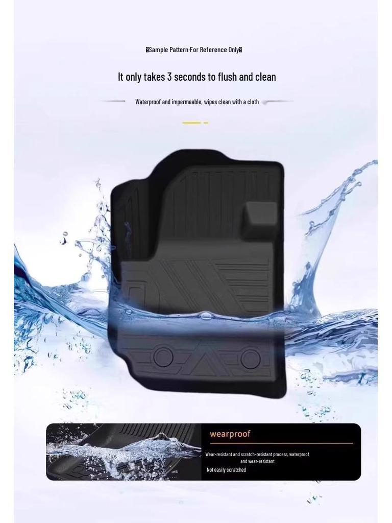 Waterproof, Eco-Friendly TPE Wear-Resistant Floor Mats for 2023-2025 Honda Civic Hatchback (RHD)