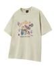 MOZMOZ World Oversized Pigment Short Sleeve T-Shirt Beige