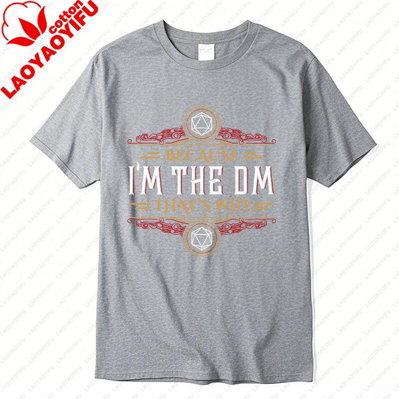 Dungeons and Dragons Lover Cotton TShirt DM Master RPG Tabletop Game D20 Dice Fantasy Warrior Tops Magic Playing Men Women Tees