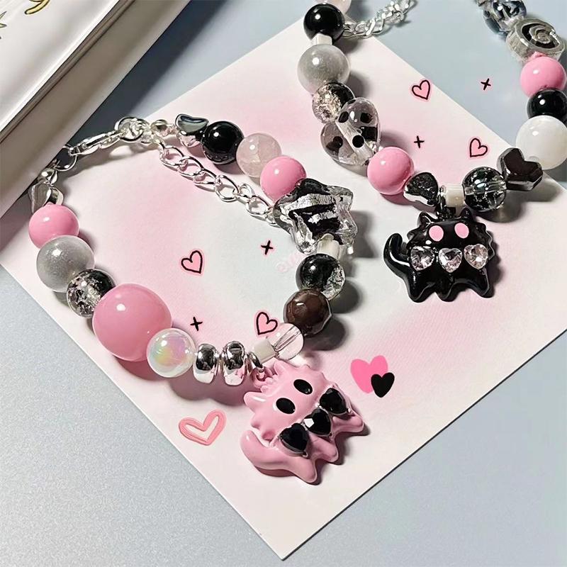 Cute Cartoon Cat Beaded Bracelet For Women Girls Versatile Exquisite Bracelet Sweet Bracelet Jewelry Accessories Gifts