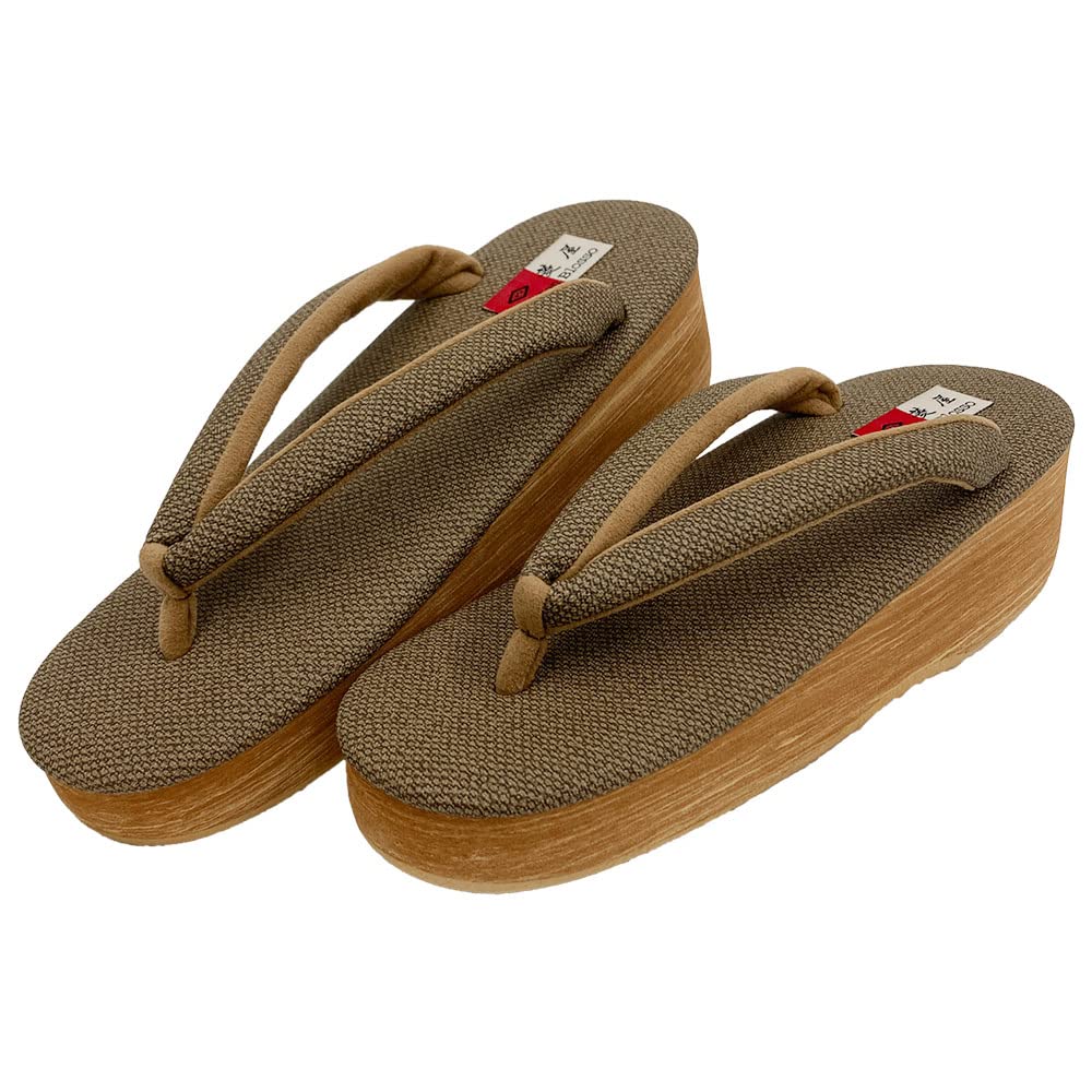 

Kyoto Kimono Yuzen Women s Karen Blosso Zori Sandals, Boxed, Made in Japan (Ledger) (Amber x Amber, L)
