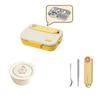 WORTHBUY Microwave 304 Stainless Steel Bento Lunch Box For Student 1500Ml Detachable Large Capacity Sealed Food Container Set