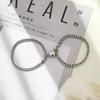 100% Unfading Stainless Steel Bracelet Chain For Lovers Magnet Couple Braslet Heart Attract Paired Brazalete Friendship Jewelry