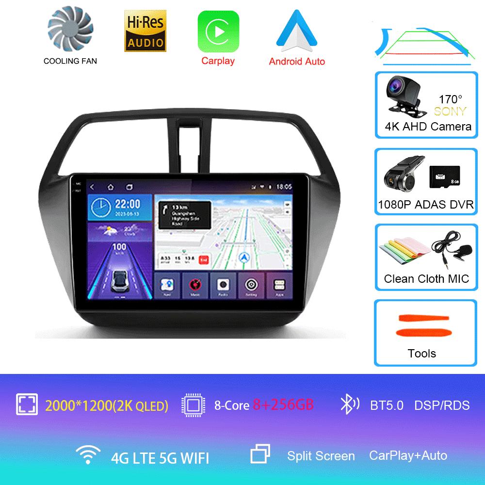 Android 14 Video Player For Suzuki SX4 S-Cross 2014 2015 2016 2017 Car Radio Multimedia Stereo GPS WIFI+4G Wireless Carplay Auto