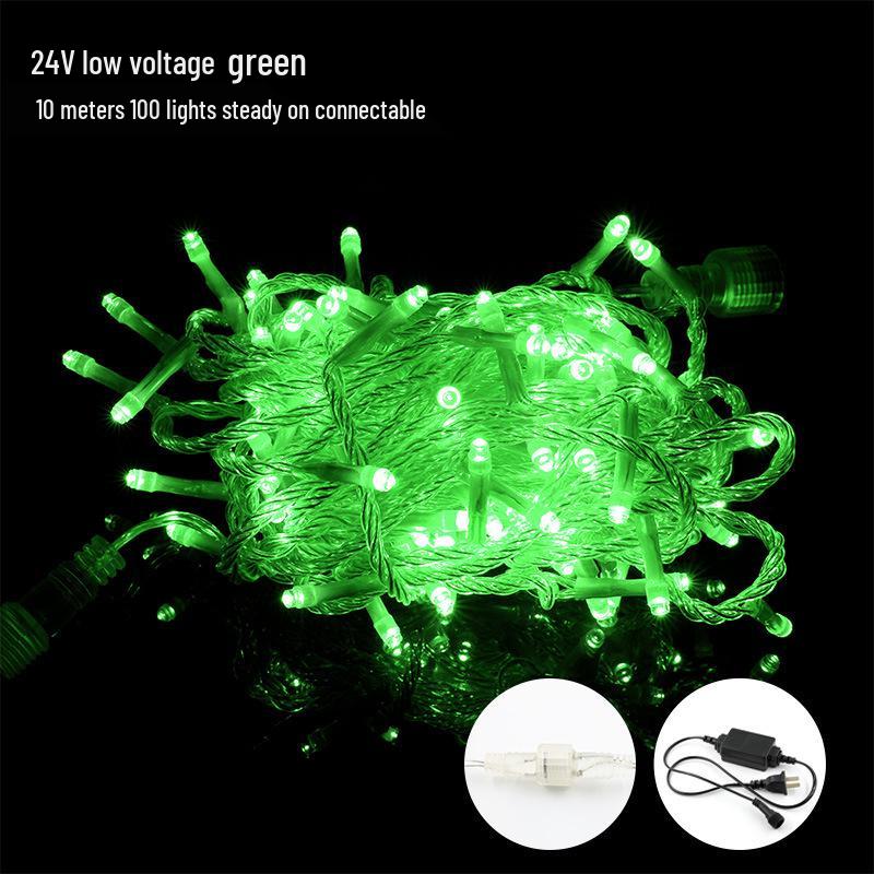 

24V LED String Lights: Starry Sky Courtyard Tree Decoration, Flashing Waterproof Outdoor Colorful Lights 24V Controller