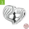 Mother'S Day Family Series S925 Silver Beaded Wind Diy Bracelet Accessories Loose Beads