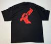 VINTAGE Strong Plumbing Graphic T-shirt Men XL Black Logo Red Short Sleeve