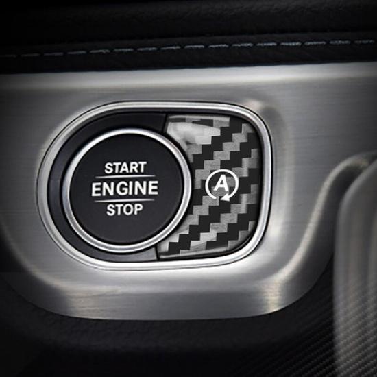 Luxury Carbon Fiber Car Start Button Sticker For Benz GLE W167 GLS X167  LB