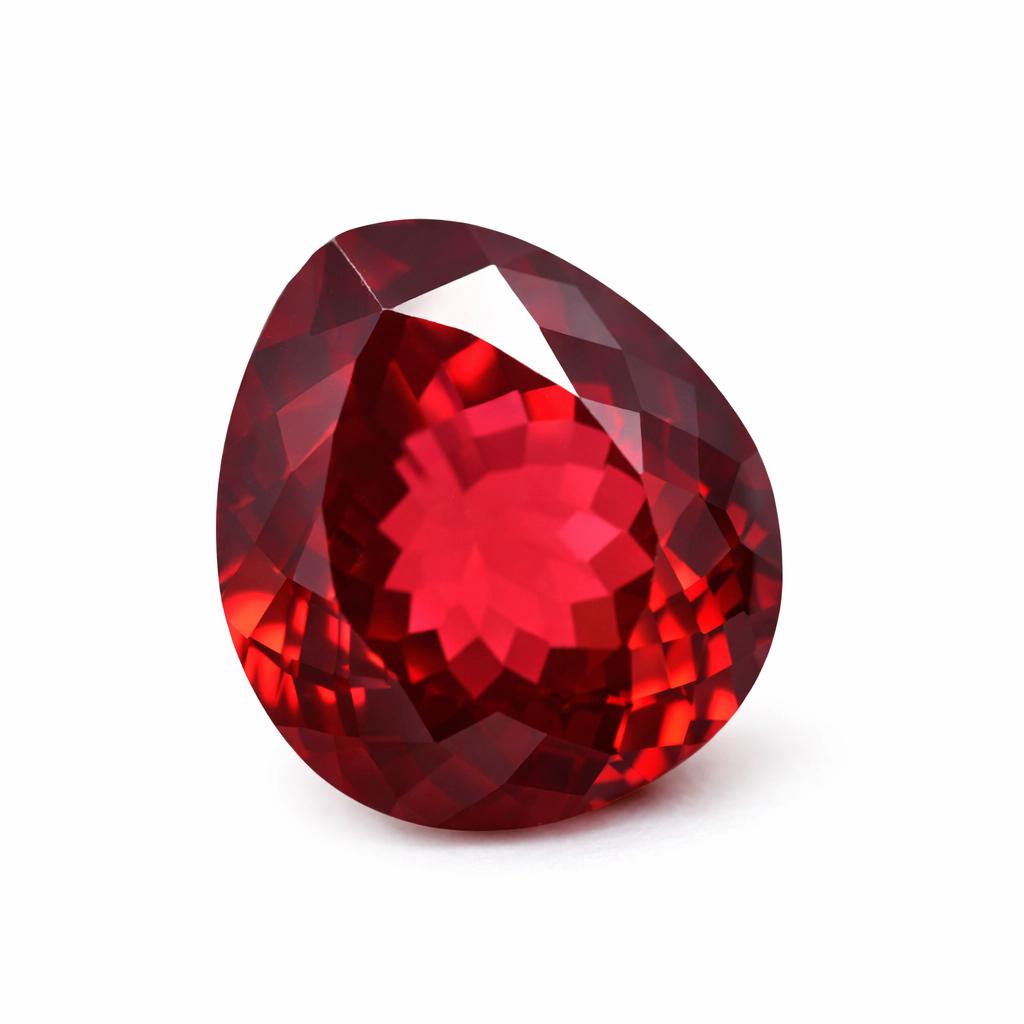 THAI Blood Red Ruby 15 Ct Pear Shape CERTIFIED Natural Loose Gemstone For Her