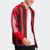 Adidas Striped Two-Tone Letter Logo Print Collared Long Sleeve Jacket Men Outerwear Light-Crimson HS3302