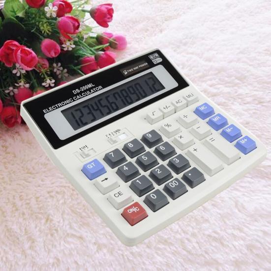 12 Digit Solar School Student Office Battery Power Desktop Electronic Calculator
