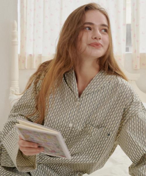 [OFF HOUR OBJET] Silen Bay Long-Sleeve Pajama Set [2SET] [Shipped from Korea] 100% Authentic