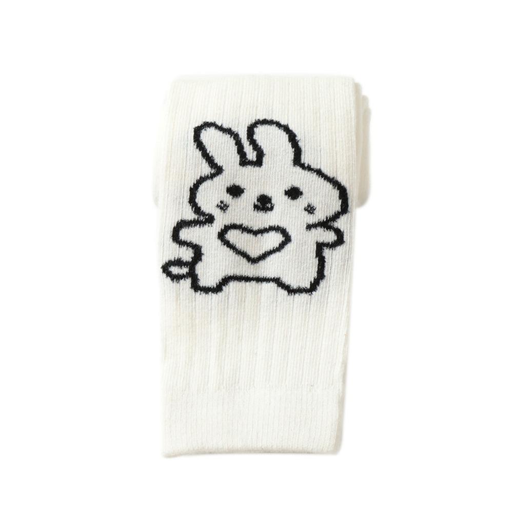 Cartoon Bear Children's Cropped Pants Elastic Waist Kids Skinny Pants  Spring Autumn
